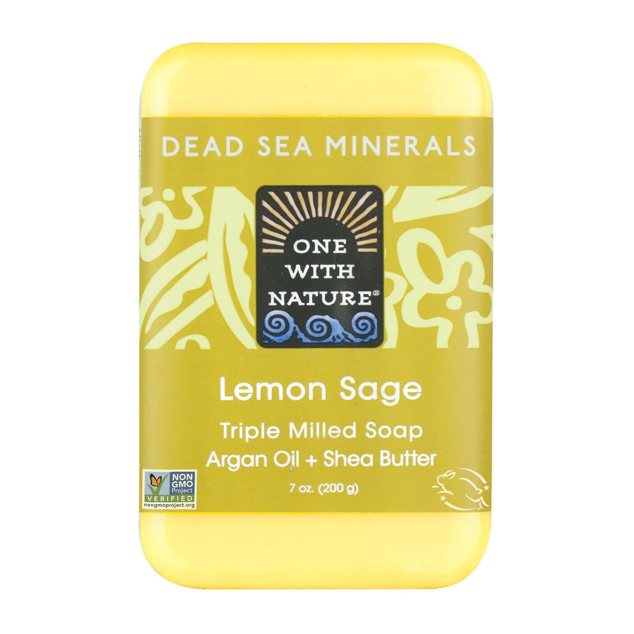One With Nature Dead Sea Mineral Bar Soap, Lemon Verbena, 7 Oz